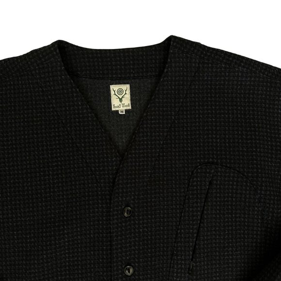 South2 West8 Navy Houndstooth Scouting Shirt - Picture 2 of 3